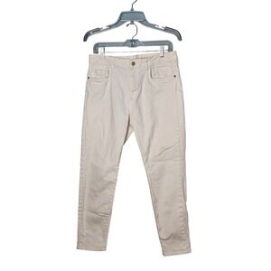 Pilcro High Rise White Skinny Jeans Lightly Distressed Womens Size 31